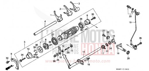TAMBOUR DE CHANGEMENT/FOURCHETTE DE SELECTION GL1500SEX de 1999